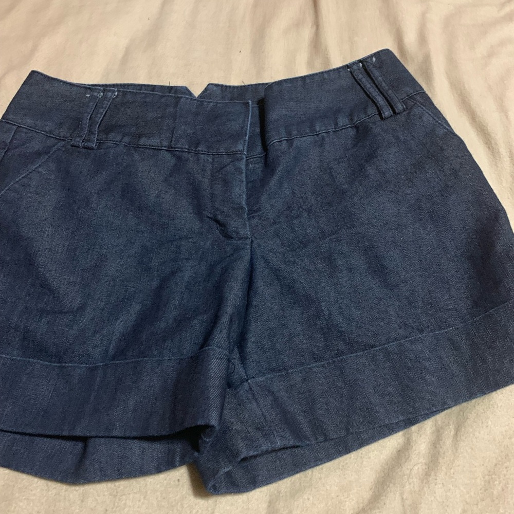 Dark washed jean shorts